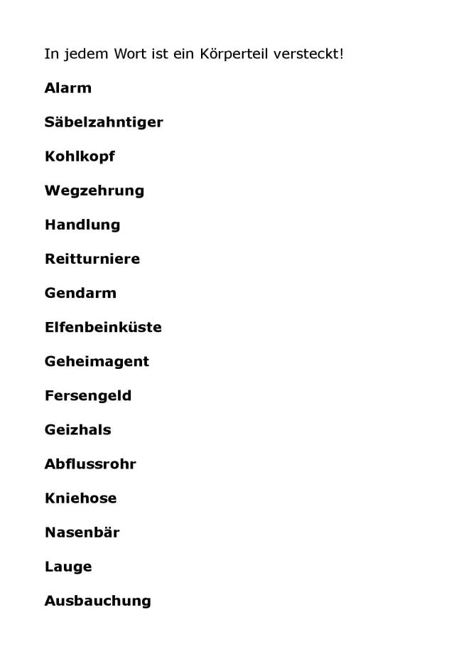 Körperteile in Wörtern suchen-page-001